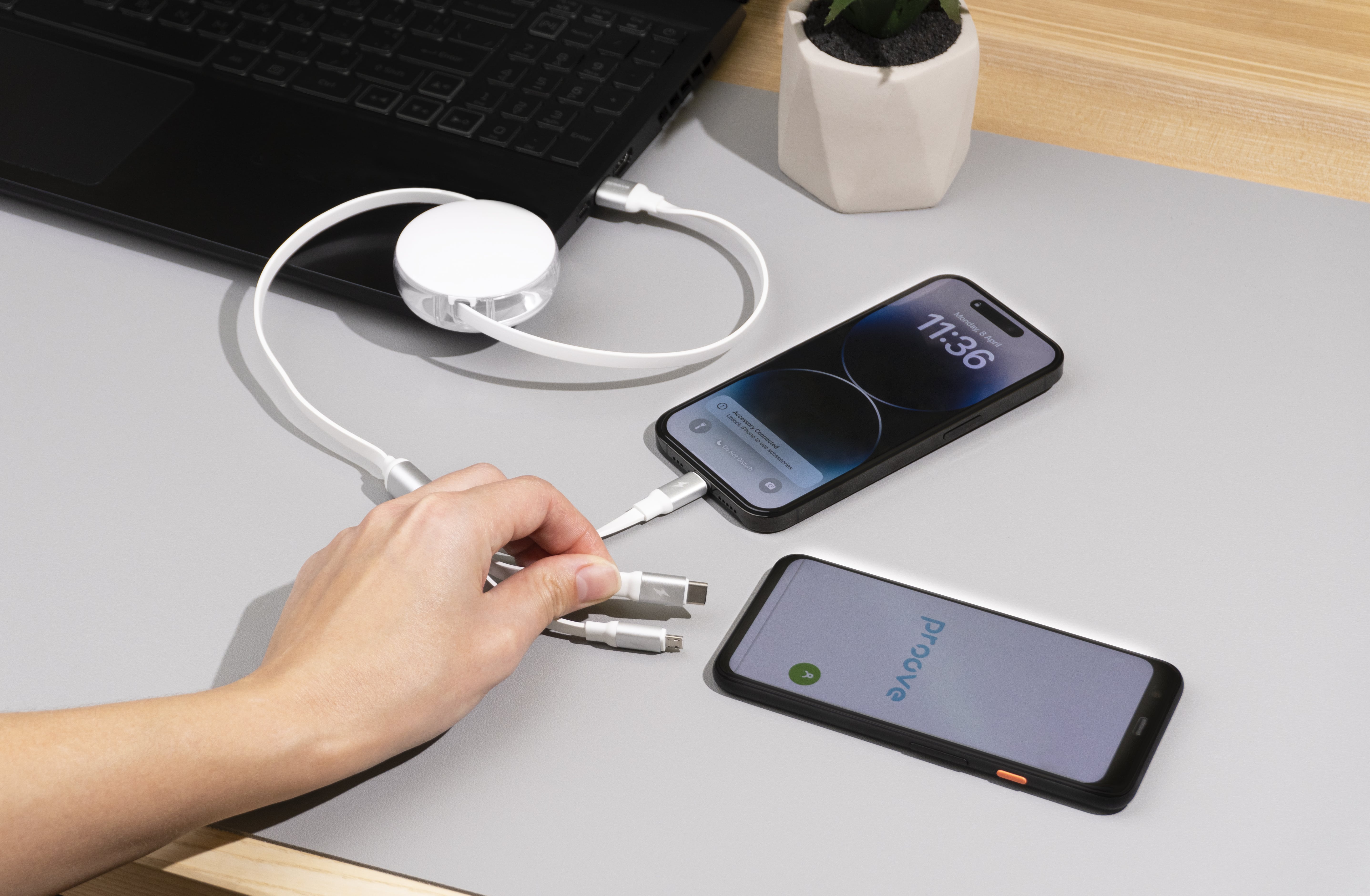 Proove Triple Sync 3-in-1 Charging Cable – Type-C, Micro-USB & Lightning – Fast Charging, Universal Compatibility – 1.2M (White) | 3A Power | Durable & Tangle-Free Proove Triple Sync 3-in-1 Charging Cable – Type-C, Micro-USB & Lightning – Fast Charging, Universal Compatibility – 1.2M (White) | 3A Power | Durable & Tangle-Free